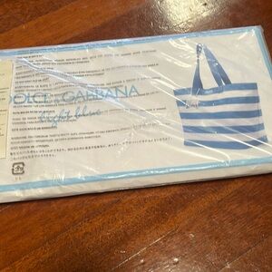 Dolce and gabbana light blue tote